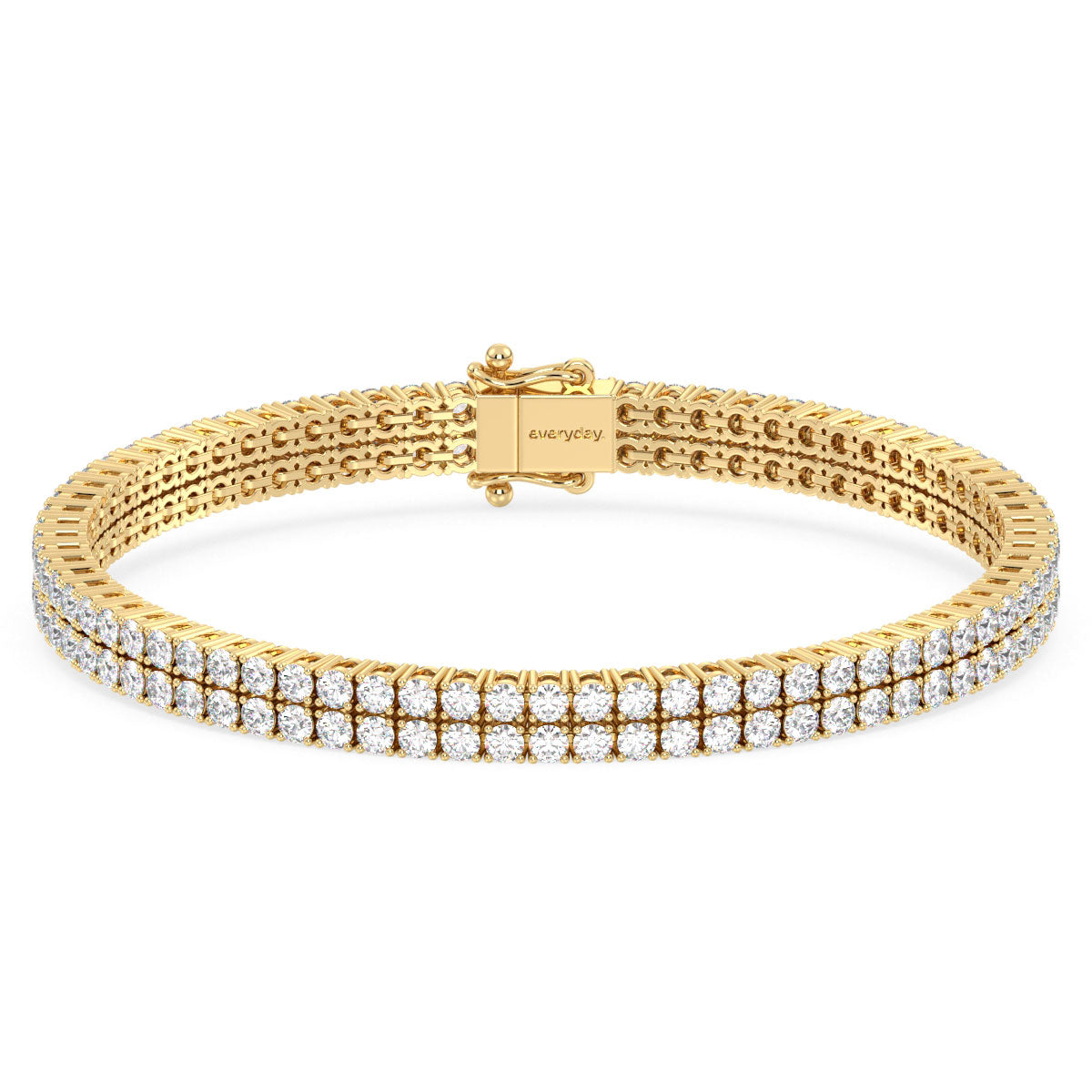 THEODORA CLASSIC DOUBLE TENNIS BRACLET, GOLD