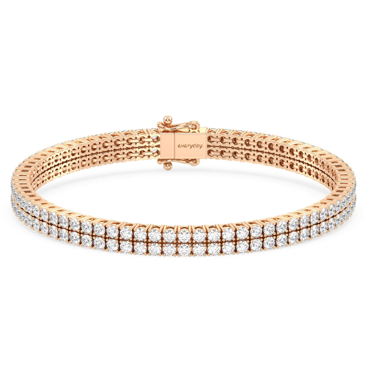 THEODORA CLASSIC DOUBLE TENNIS BRACLET, GOLD