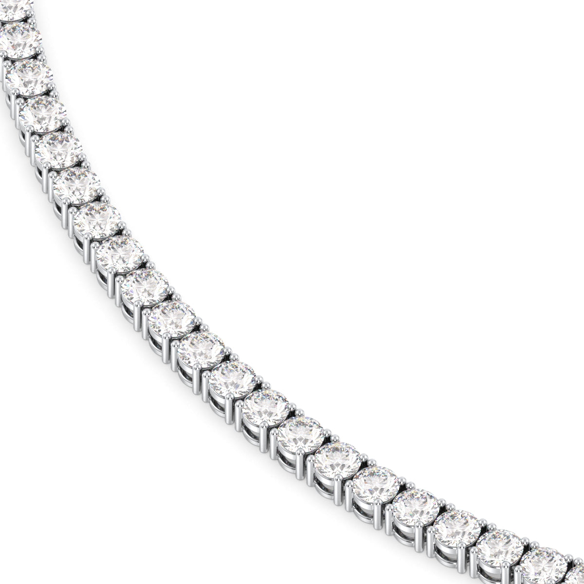 THEODORA ROUND CUT DIAMOND TENNIS NECKLACE, GOLD