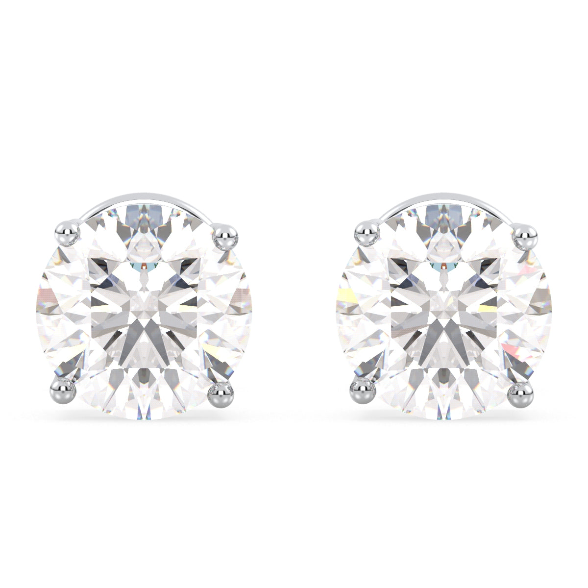 SOPHIA ROUND CUT SOLITAIRE EAR STUDS, GOLD