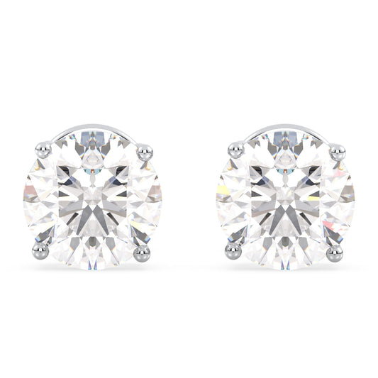 SOPHIA ROUND CUT SOLITAIRE EAR STUDS, GOLD