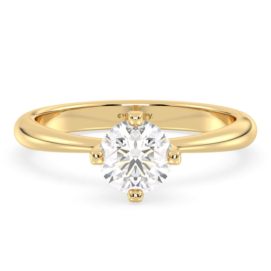 SOPHIA ROUND CUT DIAMOND SOLITAIRE RING, GOLD