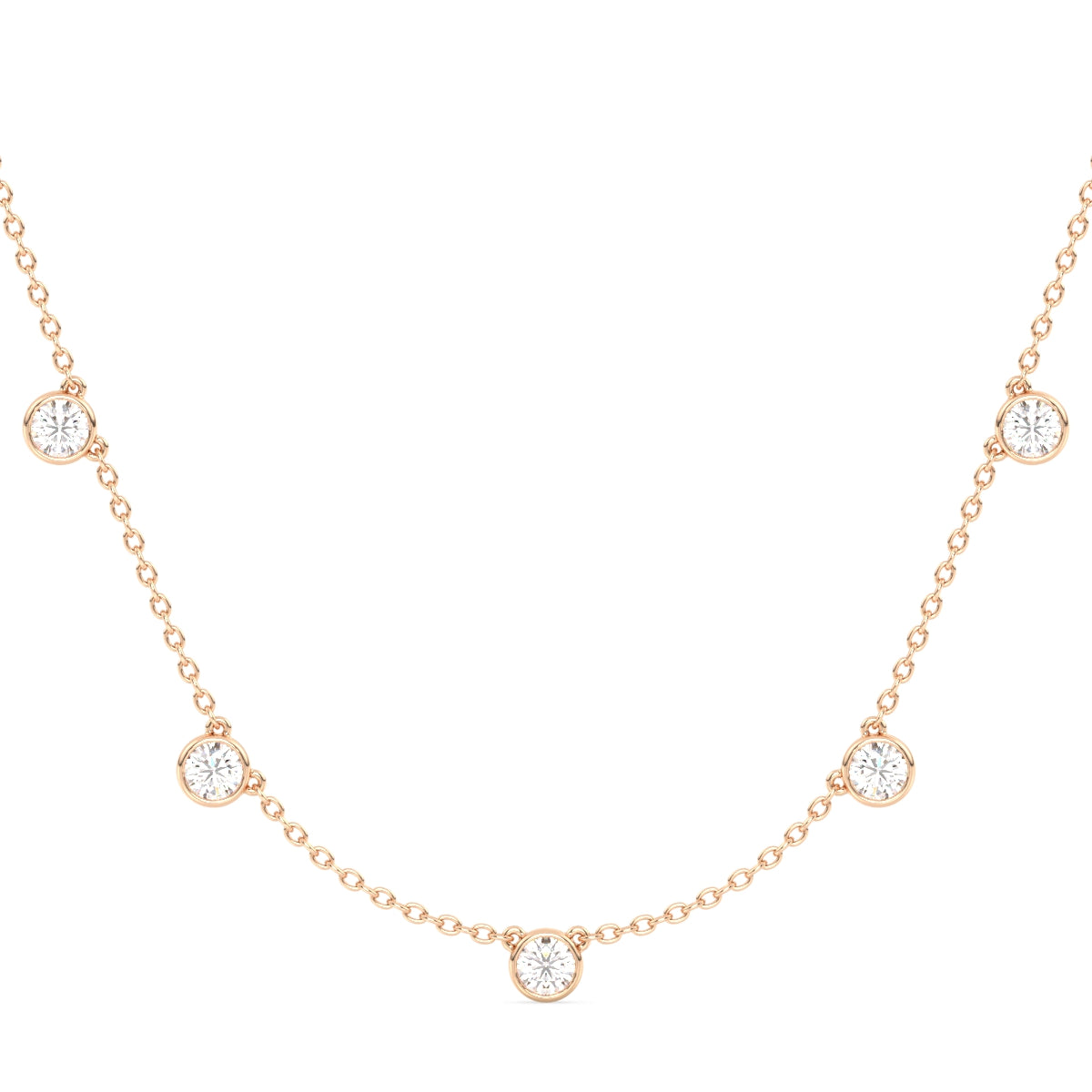 CLARETTE CLASSIC STATION NECKLACE, GOLD