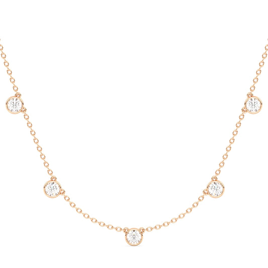 CLARETTE CLASSIC STATION NECKLACE, GOLD