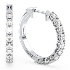 ROSE LAB GROWN DIAMOND HALF ETERNITY CLASSIC HOOPS, GOLD