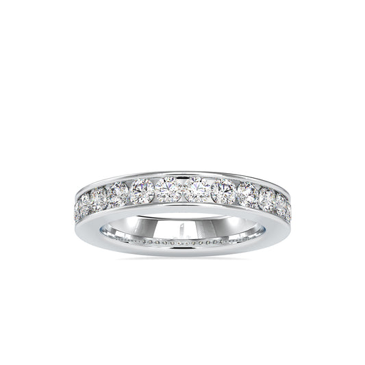 ROSE CHANNEL SET HALF ETERNITY RING, GOLD