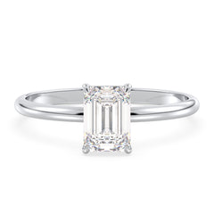 KATE EMERALD CUT LAB GROWN DIAMOND SOLITAIRE ENGAGEMENT CLASSICRING, GOLD