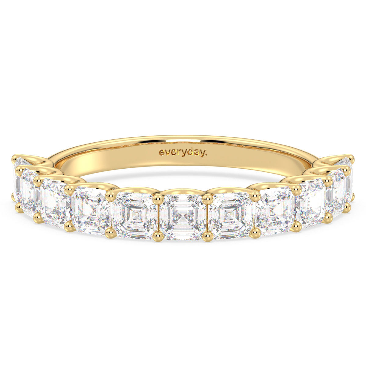 DAISY ASSCHER CUT HALF ETERNITY RING, GOLD