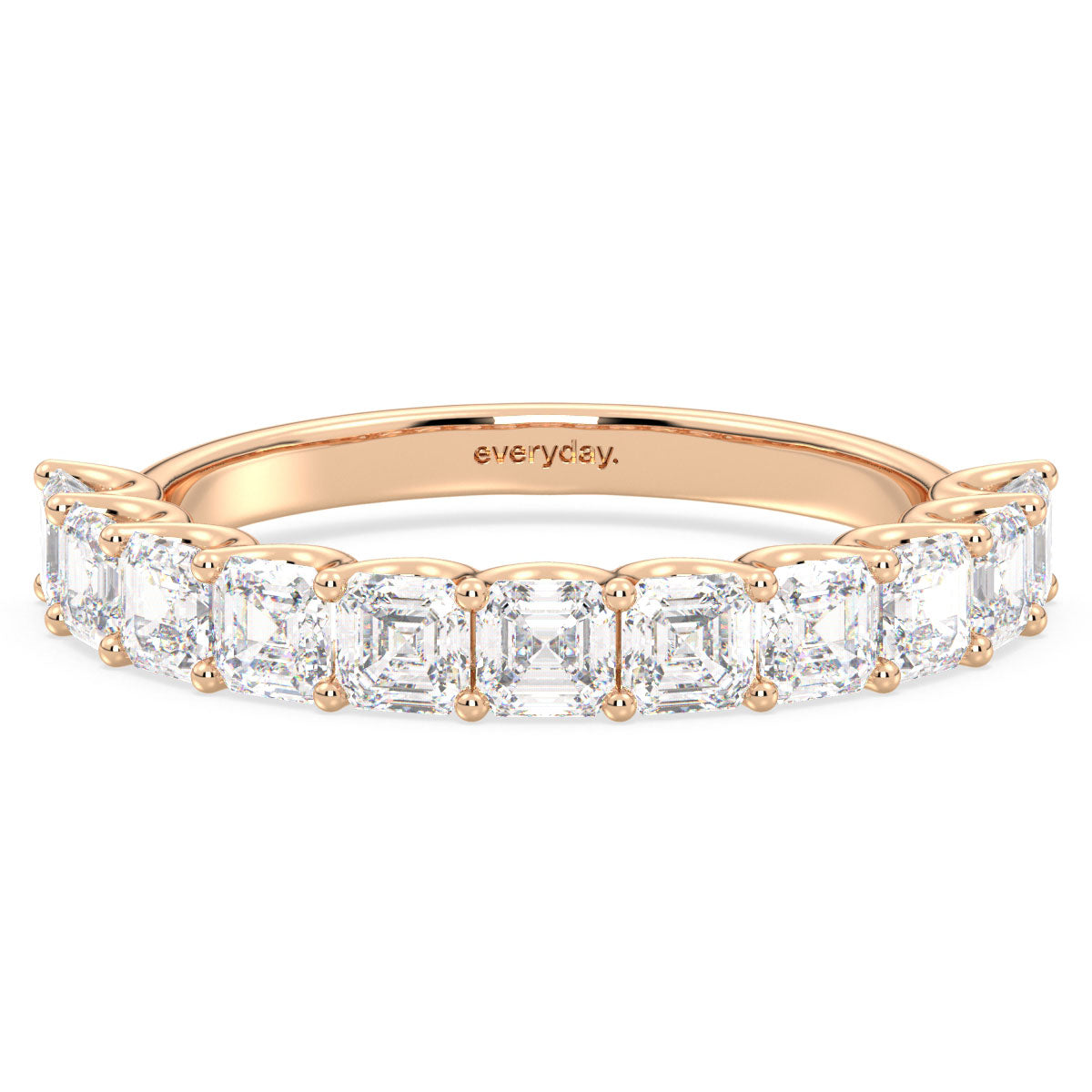 DAISY ASSCHER CUT HALF ETERNITY RING, GOLD