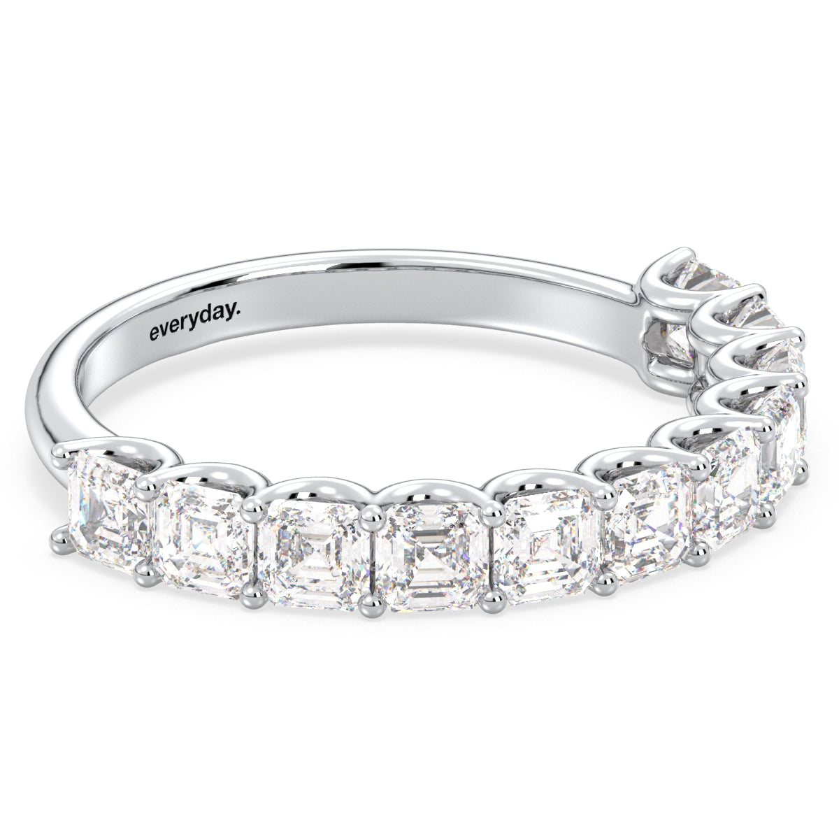 DAISY ASSCHER CUT HALF ETERNITY RING, GOLD