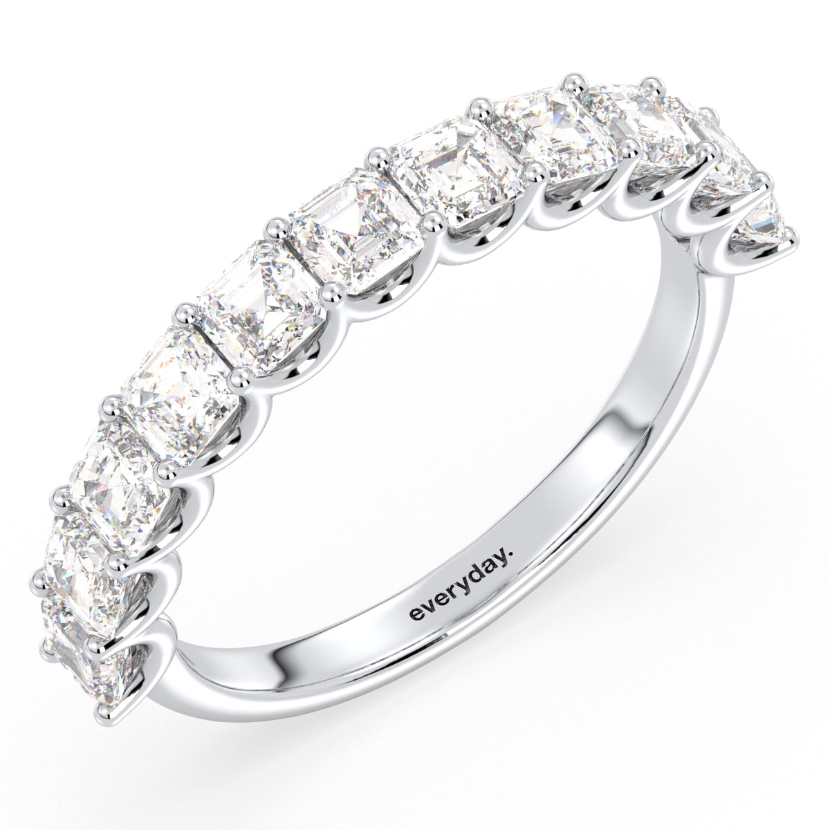 DAISY ASSCHER CUT HALF ETERNITY RING, GOLD