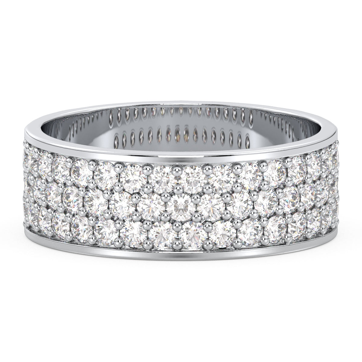 DAISY PAVE SET DIAMOND BAND, GOLD