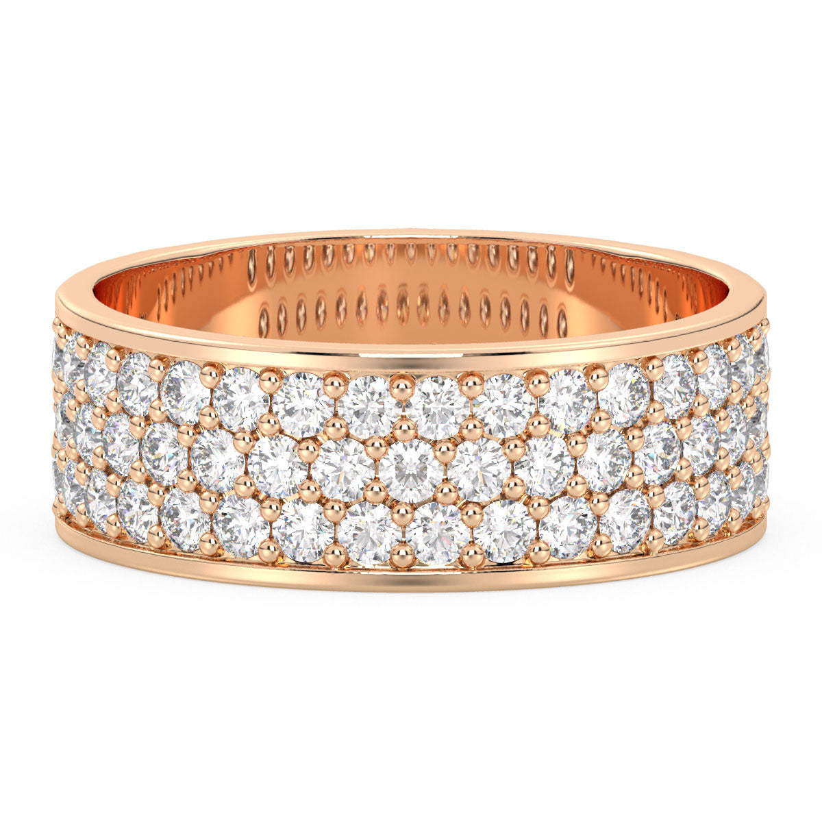 DAISY PAVE SET DIAMOND BAND, GOLD