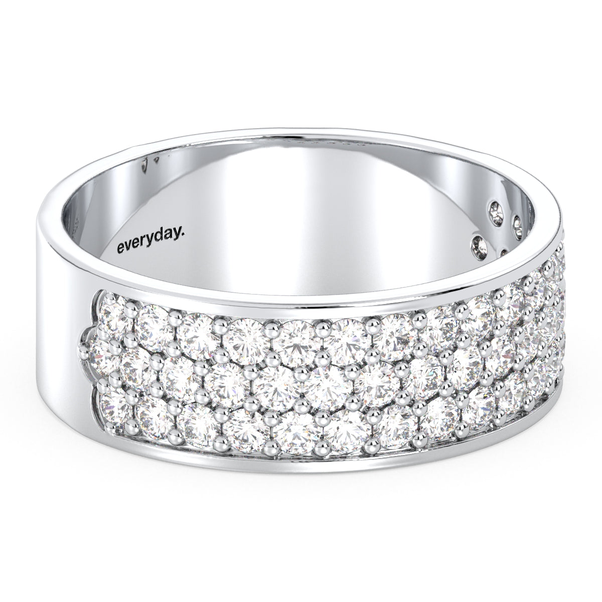 DAISY PAVE SET DIAMOND BAND, GOLD