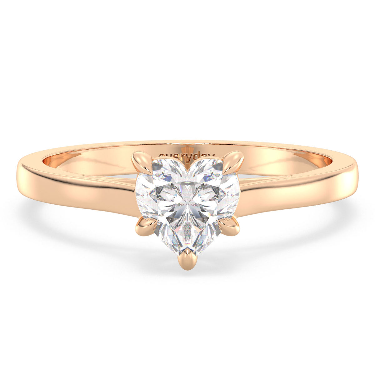 CLEMENCE FANCY HEART CUT DIAMOND SOLITAIRE RING, GOLD