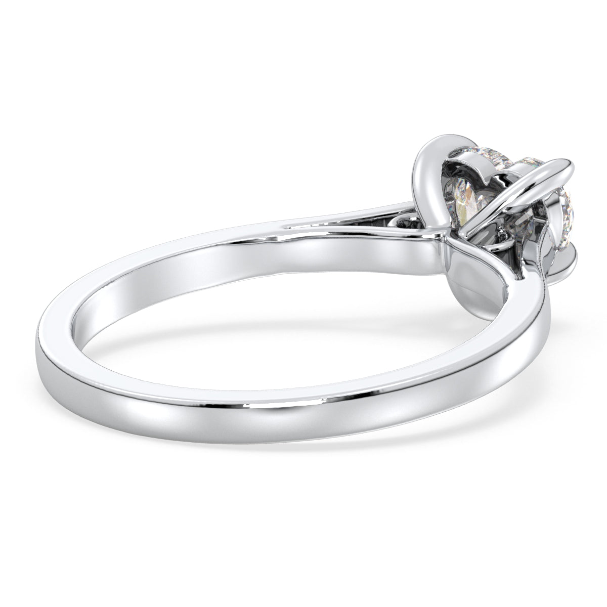 CLEMENCE FANCY HEART CUT DIAMOND SOLITAIRE RING, GOLD