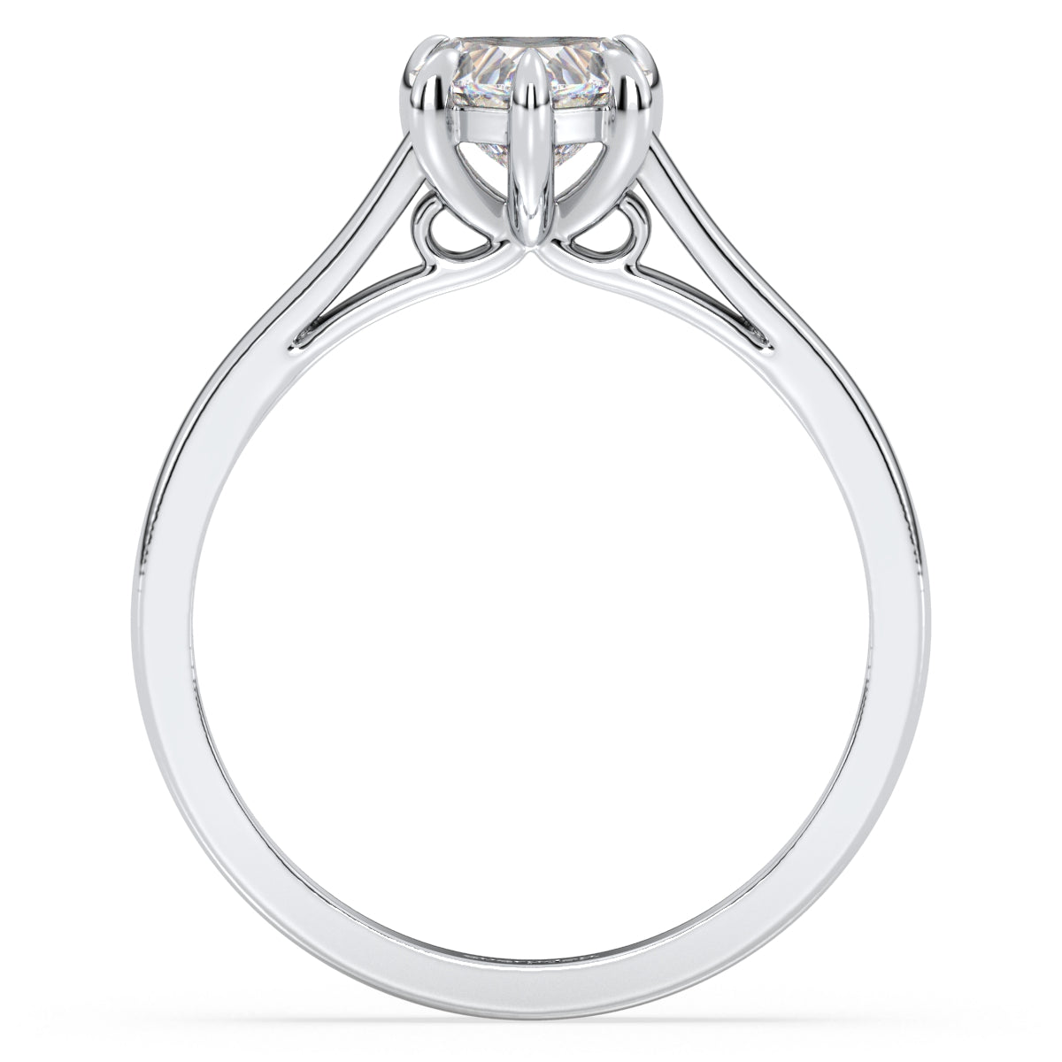 CLEMENCE FANCY HEART CUT DIAMOND SOLITAIRE RING, GOLD