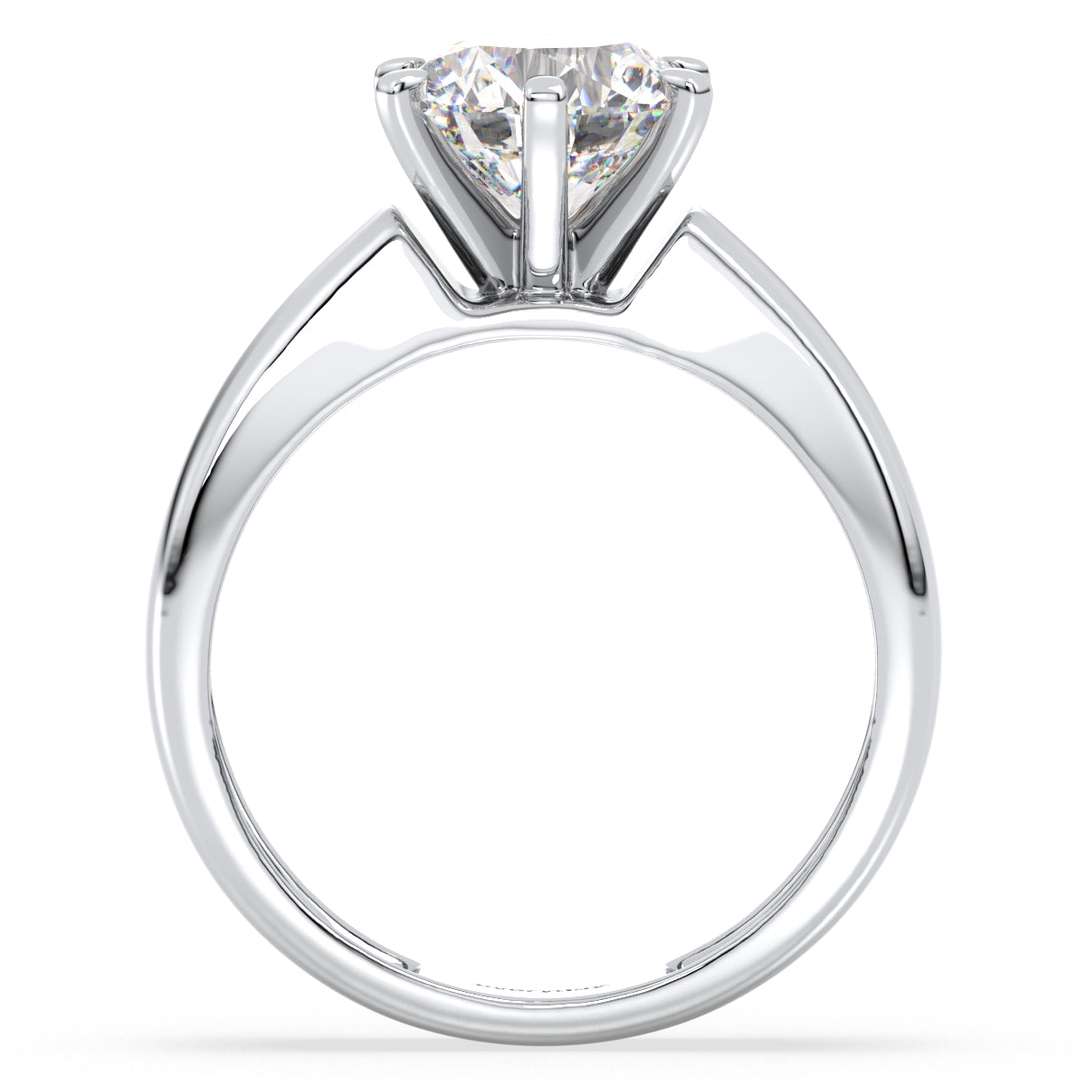 SOPHIA ROUND CUT SOLITAIRE RING WITH THICK SHANK, GOLD