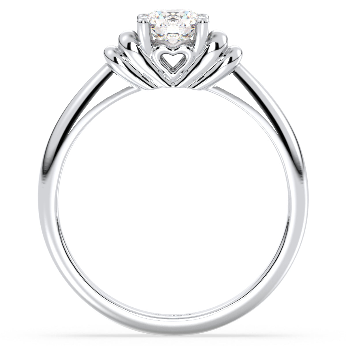 SOPHIA DAINTY AND ELEGANT ROUND CUT SOLITAIRE RING, GOLD