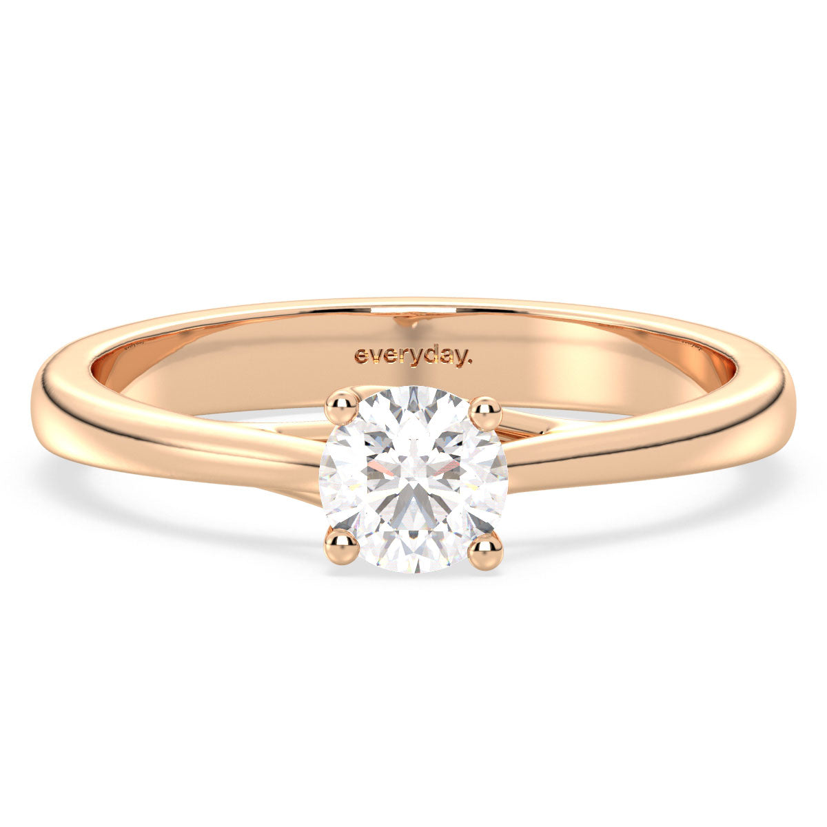 SOPHIA ELEGANT SET ROUND CUT SOLITAIRE RING, GOLD