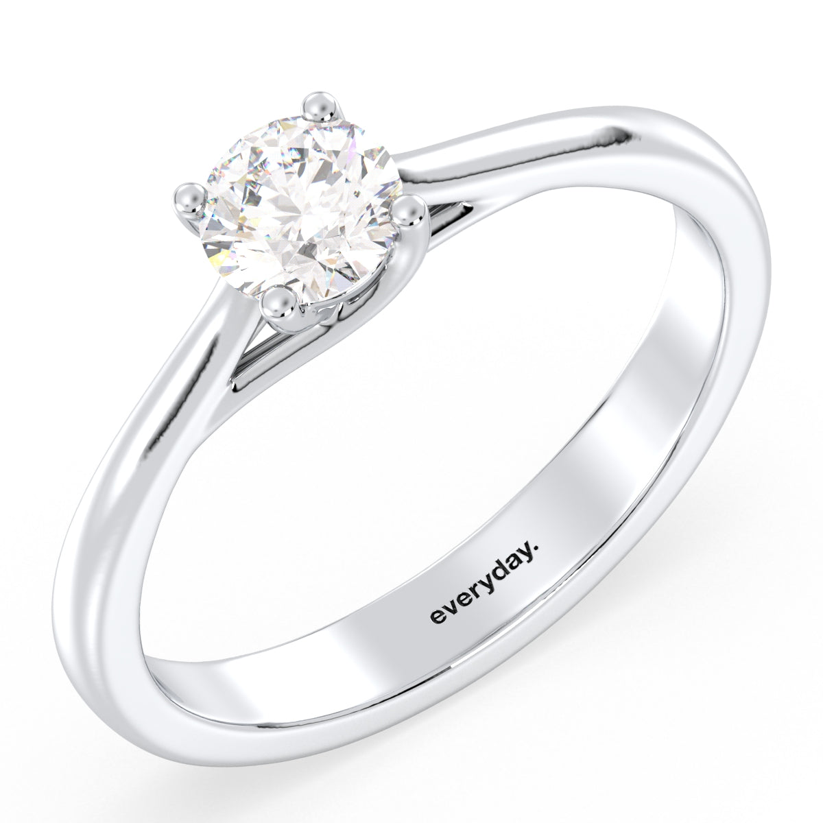 SOPHIA ELEGANT SET ROUND CUT SOLITAIRE RING, GOLD