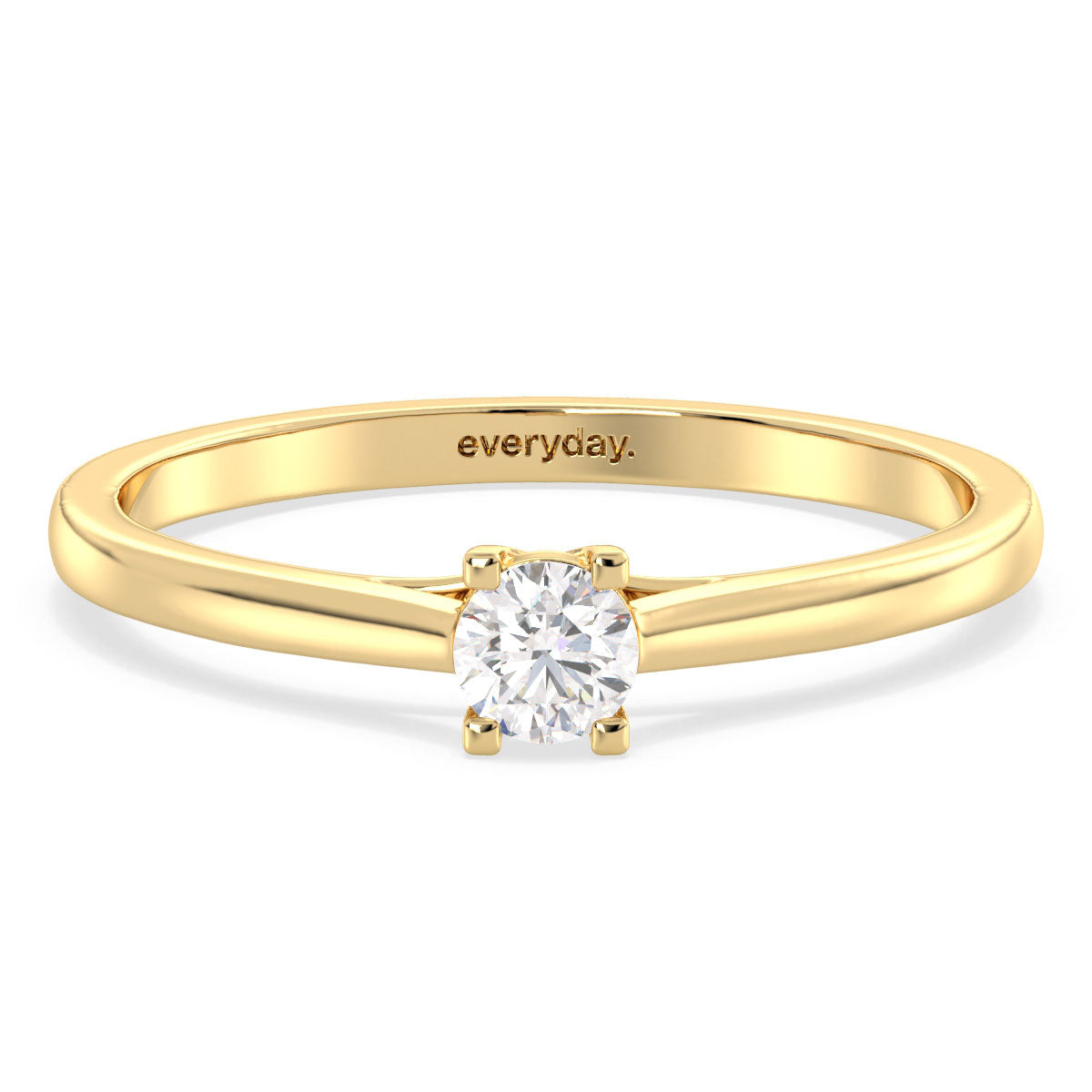 SOPHIA DAINTY ROUND CUT DIAMOND RING, GOLD