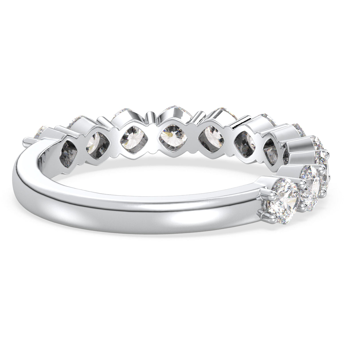 ROSE CLASSIC ROUND CUT HALF ETERNITY RING, GOLD