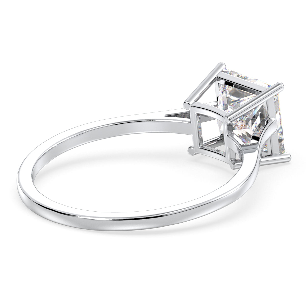 AZALEA PRINCESS CUT DIAMOND SOLITAIRE RING, GOLD