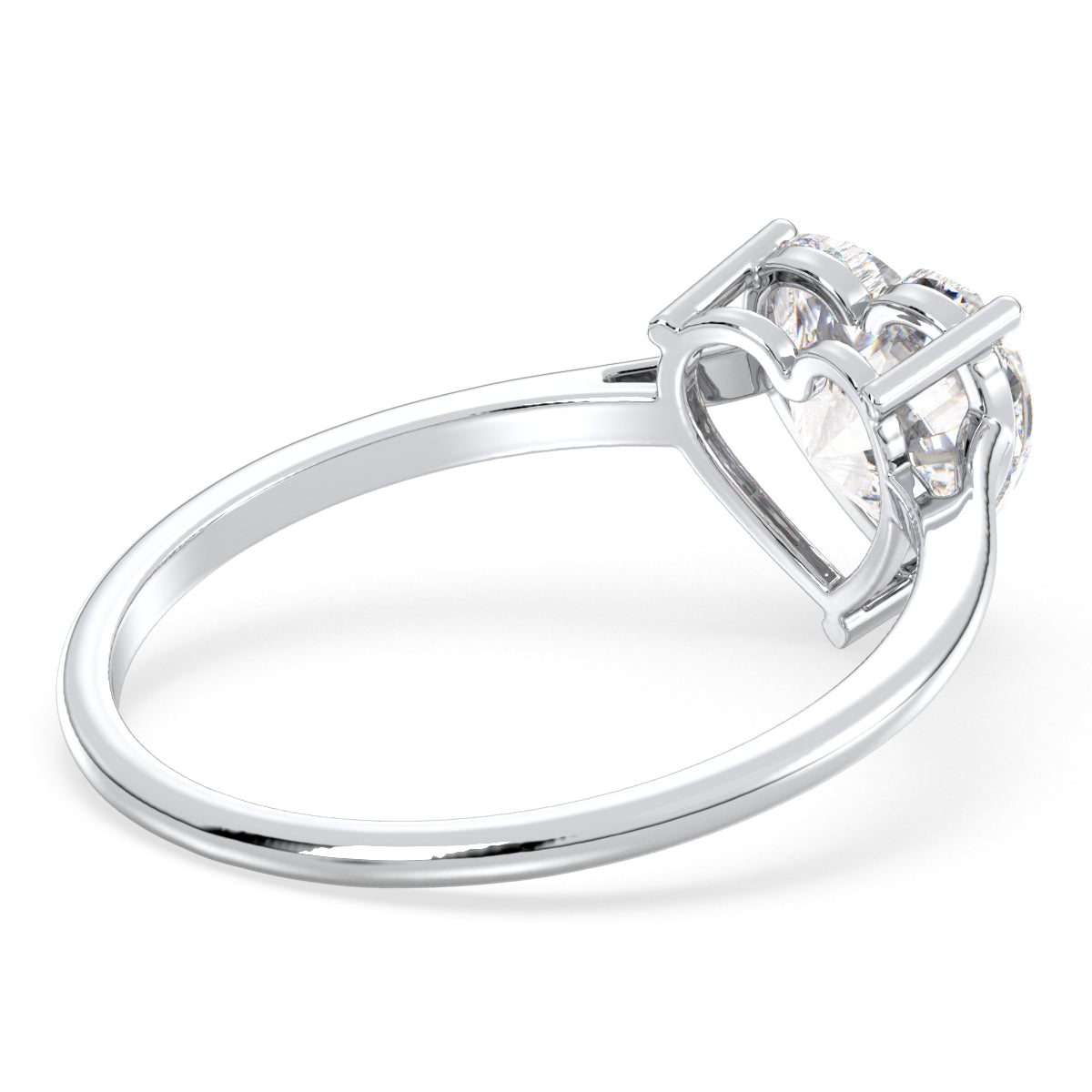 CLEMENCE HEART CUT DIAMOND SOLITAIRE RING, GOLD