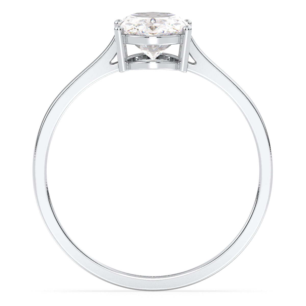 IRENE OVAL CUT DIAMOND SOLITAIRE RING, GOLD