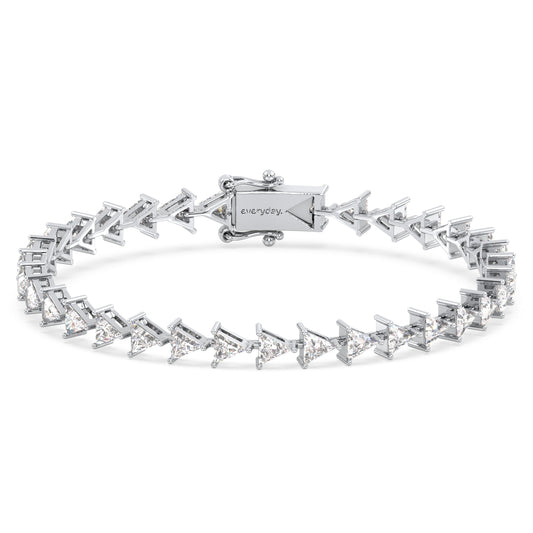 THEODORA CLASSIC TRIANGULAR CUT TENNIS BRACELET, GOLD