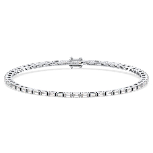 THEODORA CHANNEL SET BAGUETTE CUT TENNIS BRACELET, GOLD