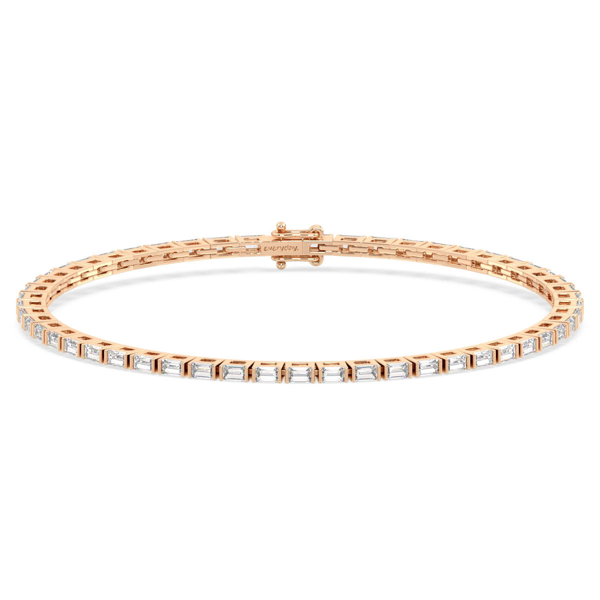 THEODORA CHANNEL SET BAGUETTE CUT TENNIS BRACELET, GOLD