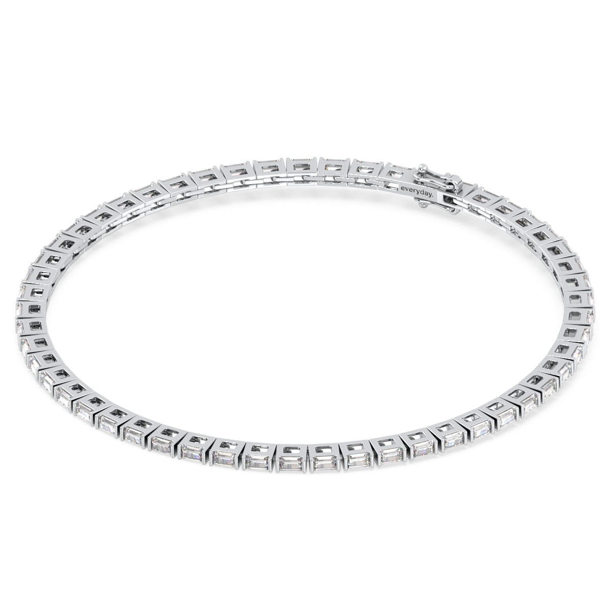 THEODORA CHANNEL SET BAGUETTE CUT TENNIS BRACELET, GOLD