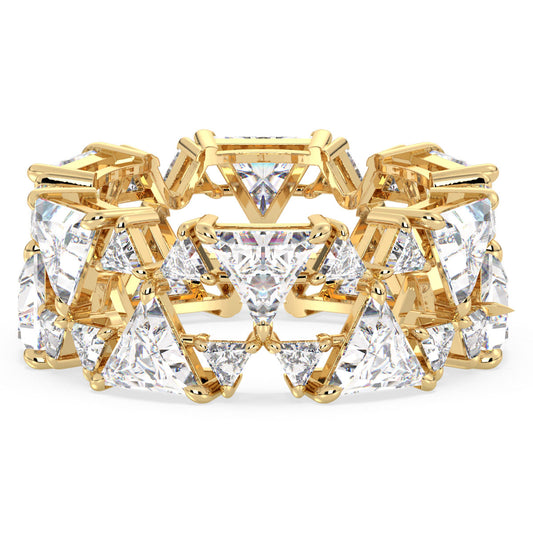 DAMAS TRIANGLE CUT DIAMOND BAND, GOLD