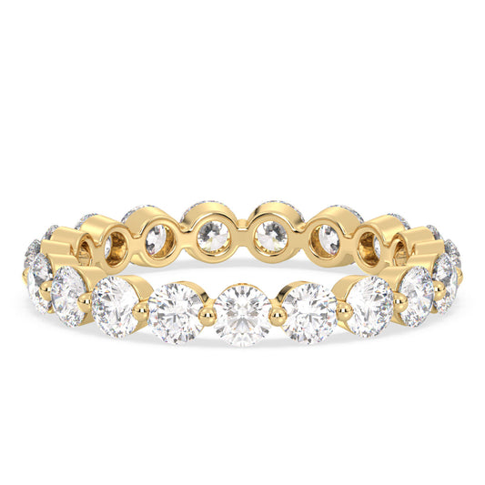 THEA ROUND CUT DIAMOND ELEGANT ETERNITY RING, GOLD