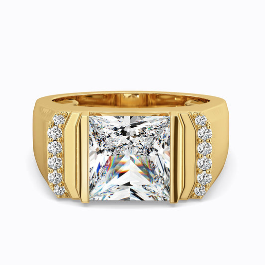 OLIVER BAR SET PRINCESS CUT SOLITAIRE RING, GOLD