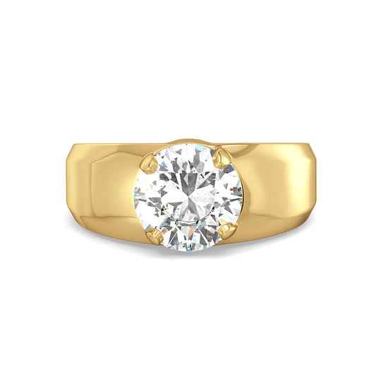 ARTHUR ROUND CUT SOLITAIRE OPPULENT RING, GOLD