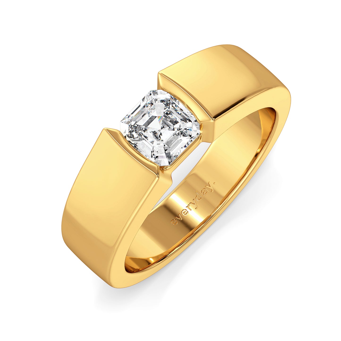 FRANCIS CLASSIC ASSCHER CUT SOLITAIRE RING, GOLD