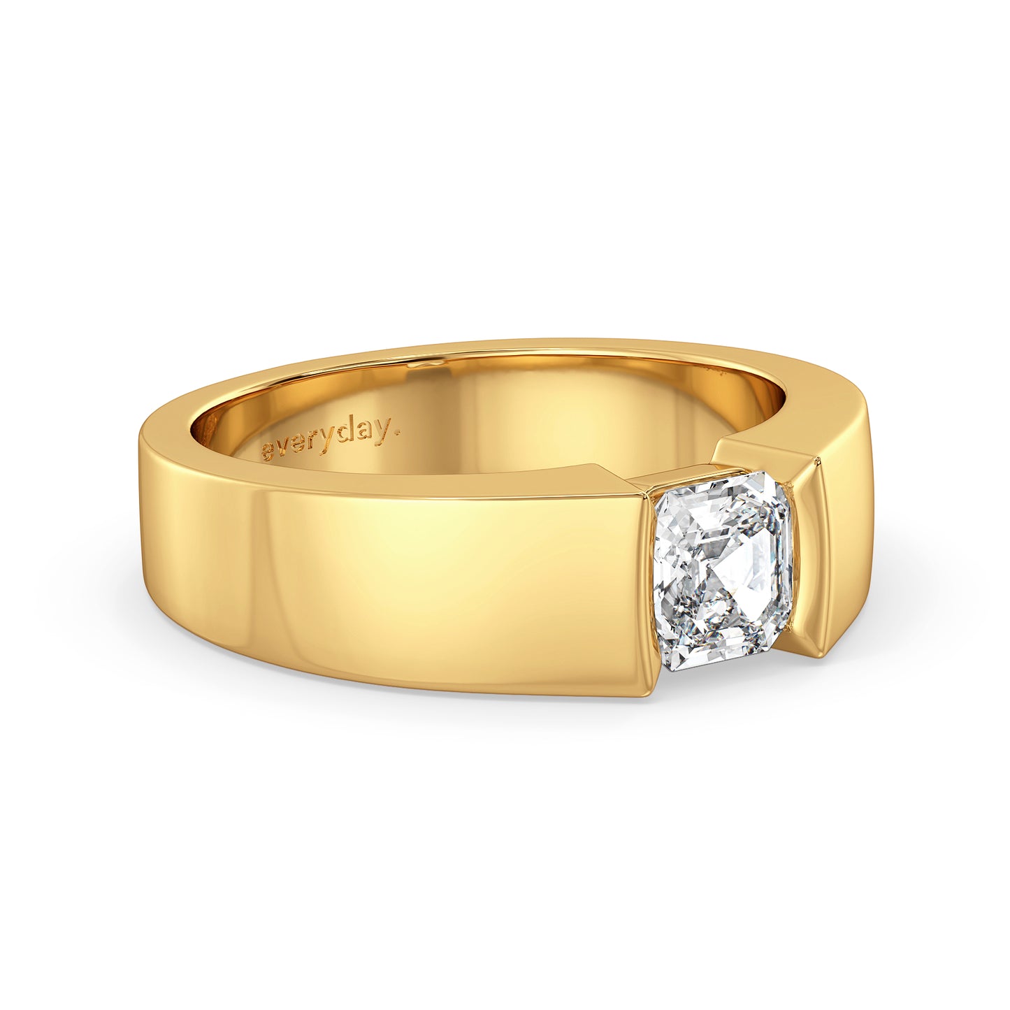 FRANCIS CLASSIC ASSCHER CUT SOLITAIRE RING, GOLD