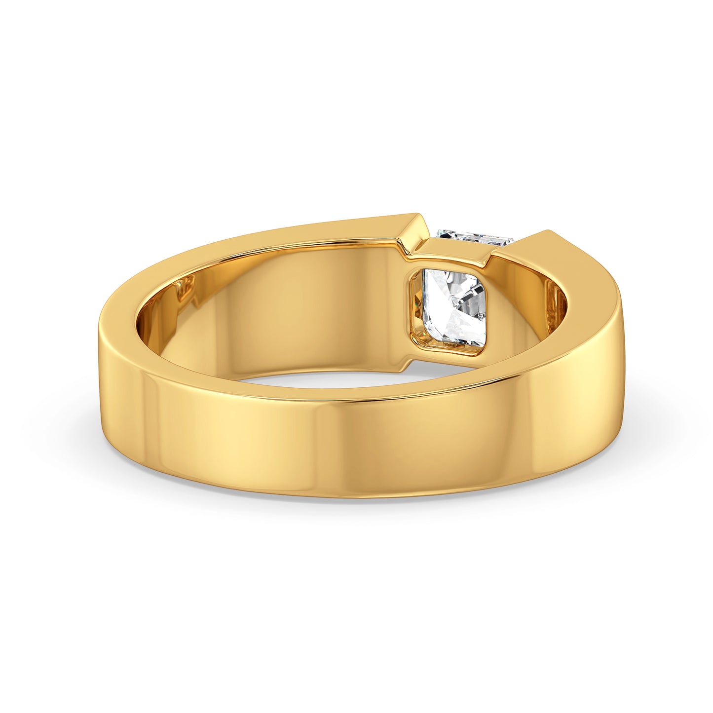 FRANCIS CLASSIC ASSCHER CUT SOLITAIRE RING, GOLD