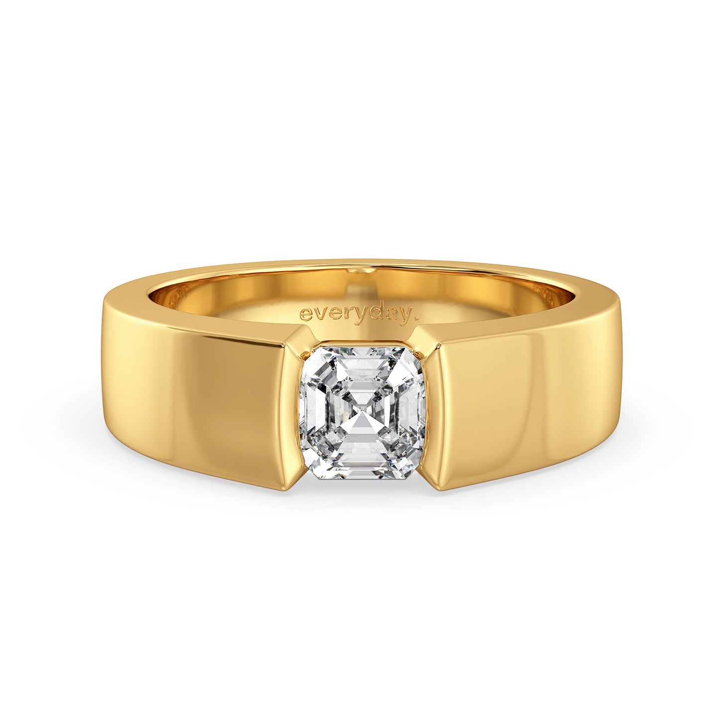 FRANCIS CLASSIC ASSCHER CUT SOLITAIRE RING, GOLD