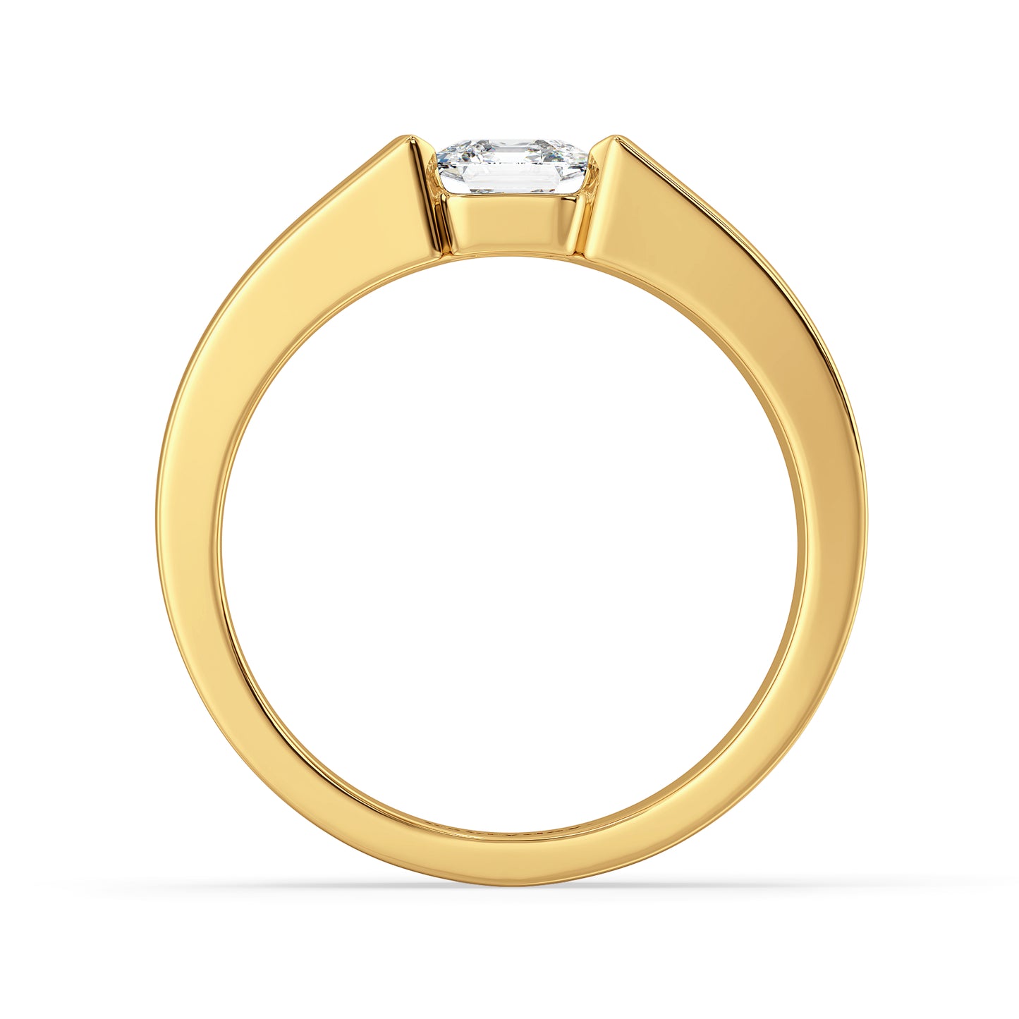 FRANCIS CLASSIC ASSCHER CUT SOLITAIRE RING, GOLD