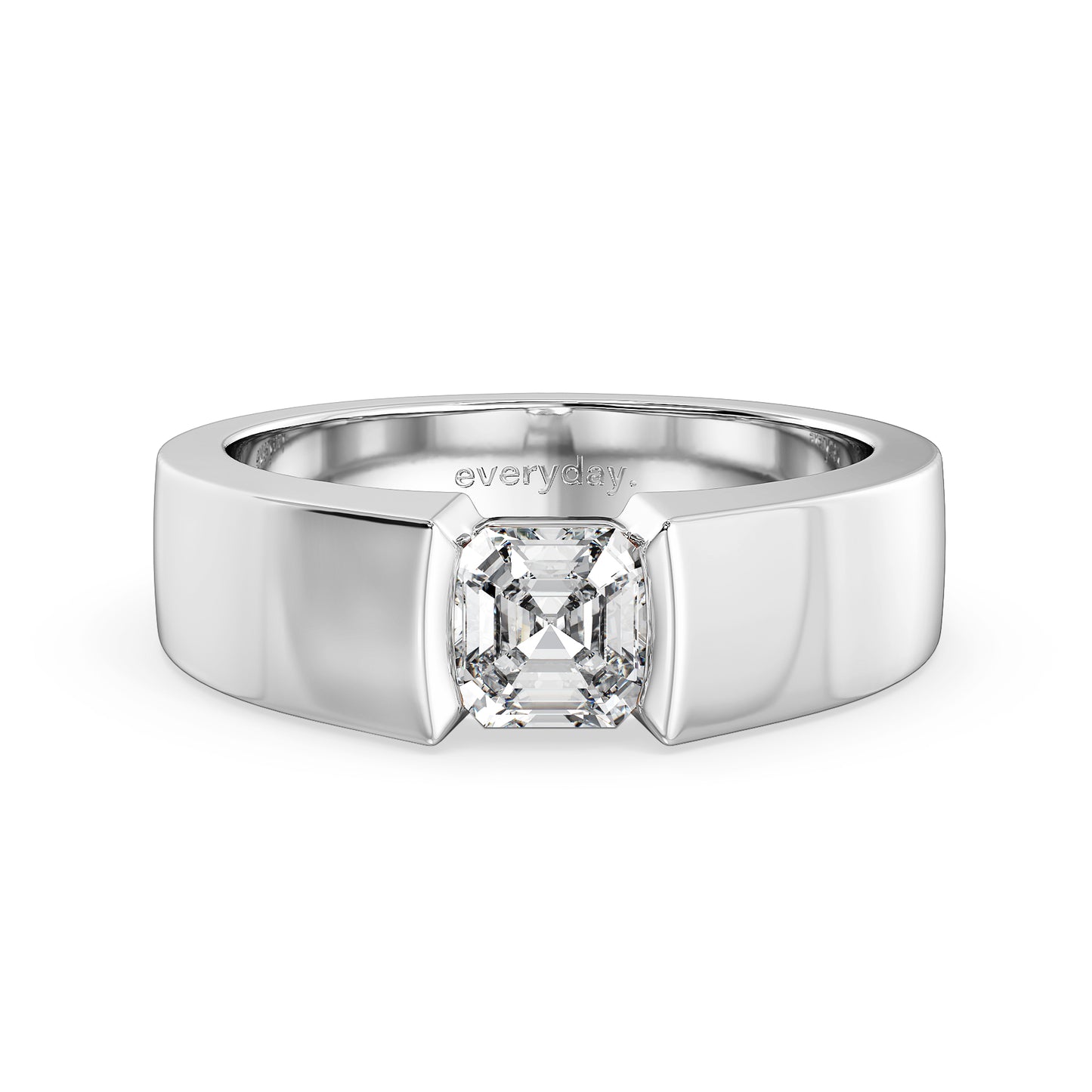 FRANCIS CLASSIC ASSCHER CUT SOLITAIRE RING, GOLD