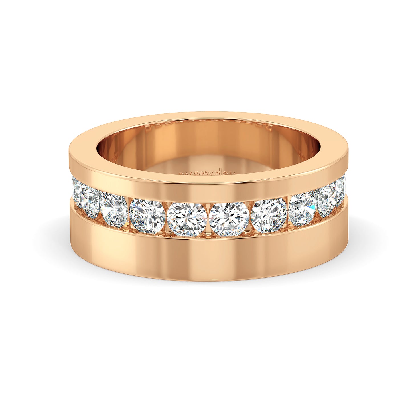 ARTHUR ROUND CUT DIAMOND STUDDED BAND, GOLD