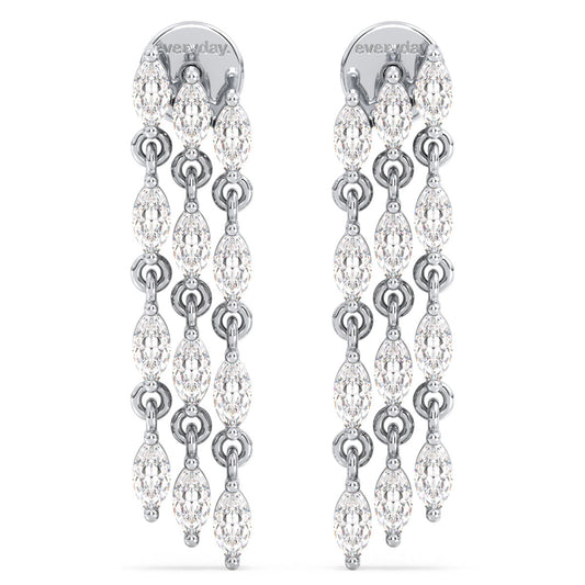 LILETTA LINKED MARQUISE CUT DIAMOND DROPS, GOLD