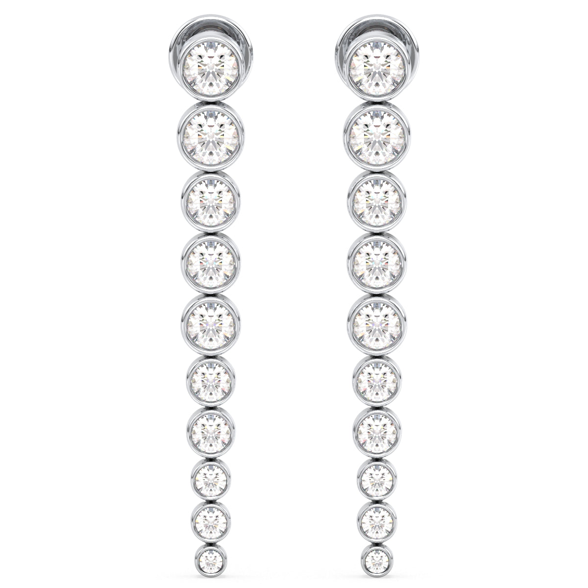 SOPHIA BEZEL SET ROUND CUT DIAMOND DROPS, GOLD