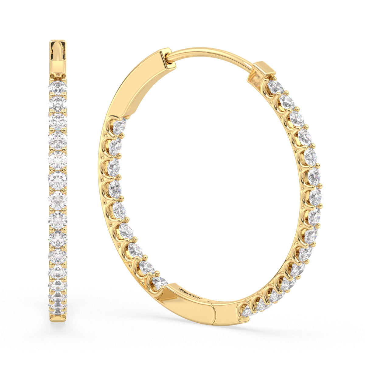 ROSE CLASSIC STATEMENT ETERNITY HOOPS, GOLD