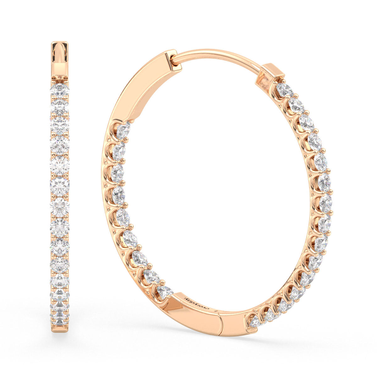 ROSE CLASSIC STATEMENT ETERNITY HOOPS, GOLD