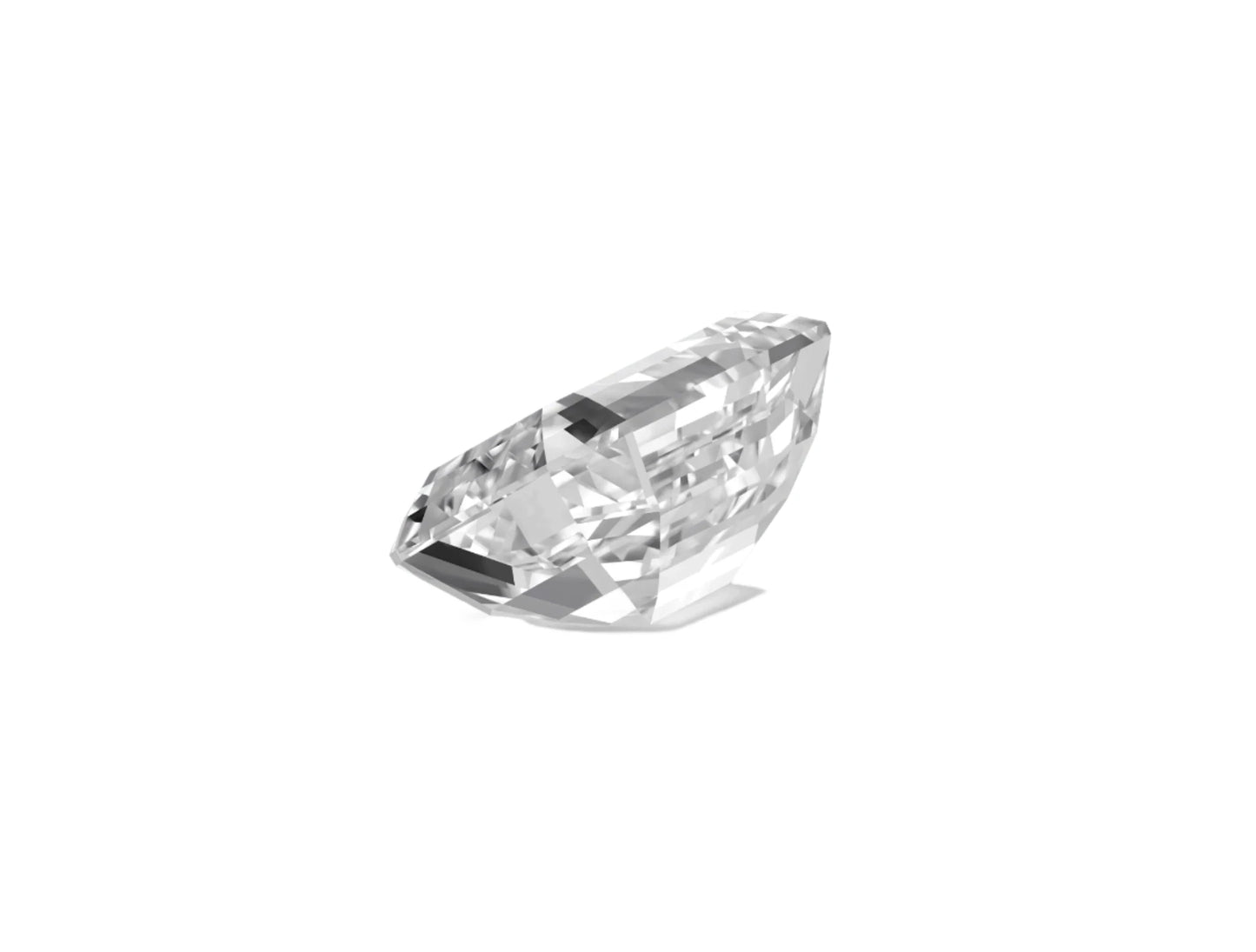 LOOSE SINGLE EMERALD CUT LAB-GROWN SOLITAIRE